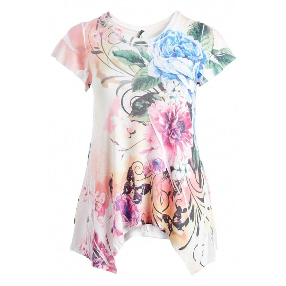 NEW POLIANA women's floral print tunic in multicolor